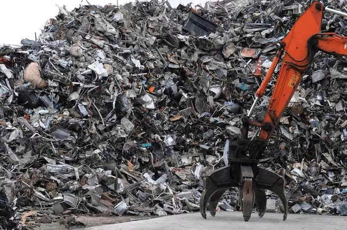 Scrap Metal Recycling Excavator Operations